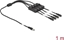 Picture of Delock Cable DC 5.5 x 2.1 mm male to 4 x DC female with switch 1 m