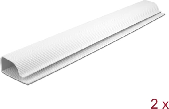 Picture of Delock Cable Duct for under-table mounting 63 x 28 mm - length 400 mm 2 pieces white