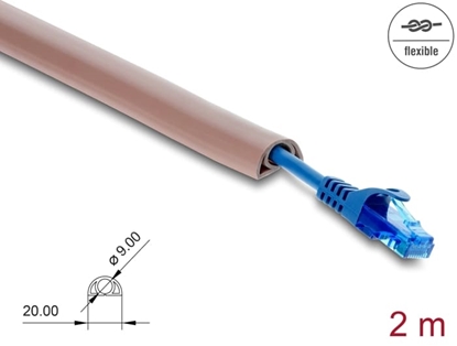 Изображение Delock Cable Duct PVC flexible 20 x 10 mm - length 2 m brown