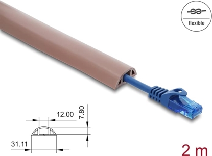 Изображение Delock Cable Duct PVC flexible 30 x 10 mm - length 2 m brown