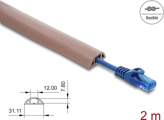 Изображение Delock Cable Duct PVC flexible 30 x 10 mm - length 2 m brown