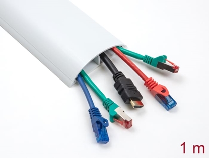 Picture of Delock Cable Duct self-adhesive 119 x 26 mm - length 1 m white