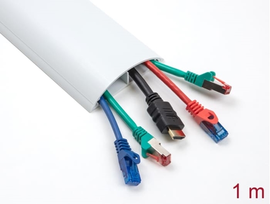 Picture of Delock Cable Duct self-adhesive 119 x 26 mm - length 1 m white