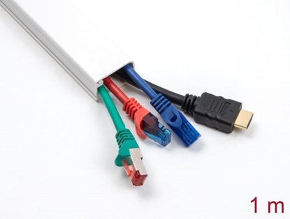 Picture of Delock Cable Duct with Cover self-adhesive 83 x 54 mm - length 1 m white