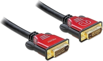 Picture of Delock Cable DVI 24+1 male > DVI 24+1 male 3 m red metal