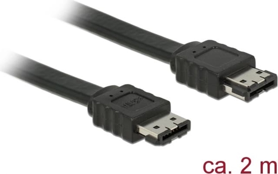 Picture of Delock Cable eSATA 3 Gb/s receptacle > eSATA receptacle 2 m black