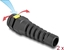 Picture of Delock Cable Gland M12 with ventilation and strain relief IP68 dust and waterproof black 2 pieces