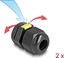 Picture of Delock Cable Gland M12 with ventilation IP68 dust and waterproof black 2 pieces