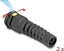 Picture of Delock Cable Gland M16 with ventilation and strain relief IP68 dust and waterproof black 2 pieces