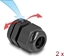 Изображение Delock Cable Gland M16 with ventilation IP68 dust and waterproof black 2 pieces
