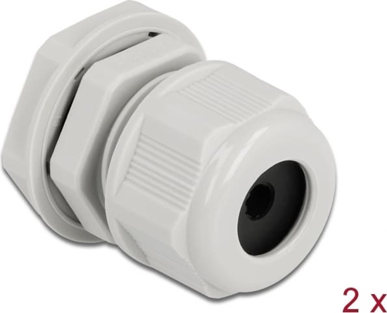 Picture of Delock Cable Gland PG13.5 for round cable grey 2 pieces