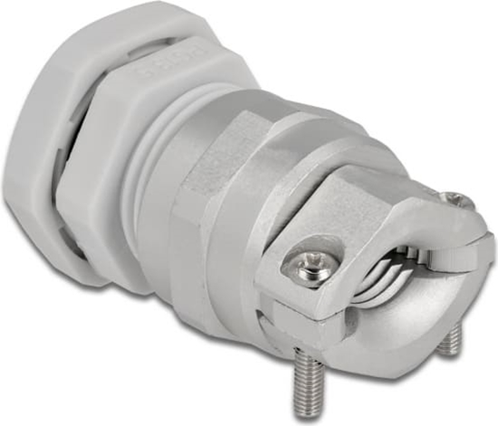 Picture of Delock Cable Gland PG13.5 with strain relief and bending protection grey