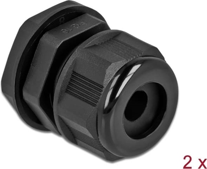 Picture of Delock Cable Gland PG16 for round cable black 2 pieces