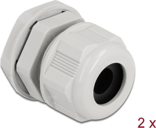 Picture of Delock Cable Gland PG16 for round cable grey 2 pieces
