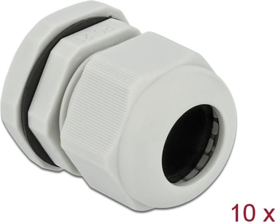 Picture of Delock Cable Gland PG21 10 pieces grey