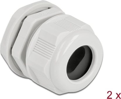 Picture of Delock Cable Gland PG21 for flat cable grey 2 pieces
