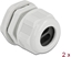 Attēls no Delock Cable Gland PG21 for flat cable with two cable entries grey 2 pieces