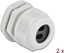 Picture of Delock Cable Gland PG21 for flat cable with two cable entries grey 2 pieces