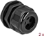 Picture of Delock Cable Gland PG21 for round cable with four cable entries black 2 pieces