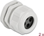 Picture of Delock Cable Gland PG21 for round cable with four cable entries grey 2 pieces