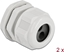 Picture of Delock Cable Gland PG21 for round cable with two cable entries grey 2 pieces