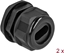 Picture of Delock Cable Gland PG29 for flat cable black 2 pieces