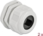 Picture of Delock Cable Gland PG29 for flat cable grey 2 pieces