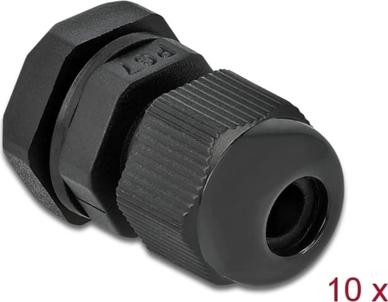 Picture of Delock Cable Gland PG7 10 pieces black