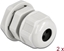 Attēls no Delock Cable Gland PG9 for round cable with three cable entries grey 2 pieces