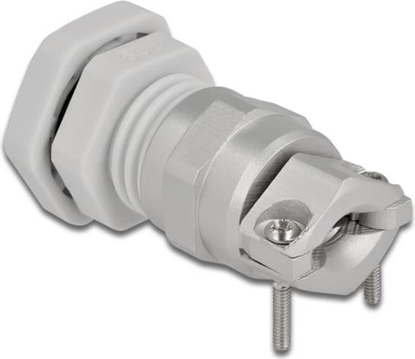 Picture of Delock Cable Gland PG9 with strain relief and bending protection grey