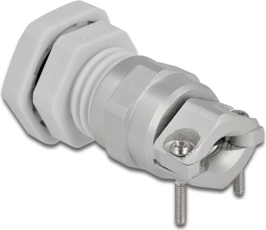 Picture of Delock Cable Gland PG9 with strain relief and bending protection grey