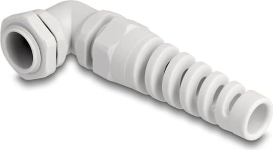 Picture of Delock Cable Gland with strain relief 90° angled PG11 grey