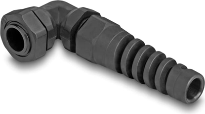 Picture of Delock Cable Gland with strain relief 90° angled PG7 black