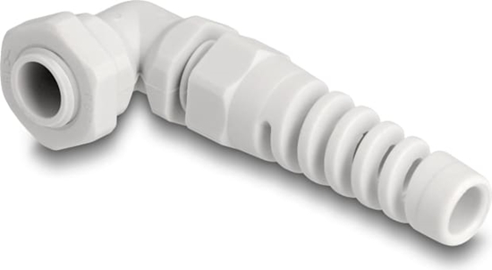 Picture of Delock Cable Gland with strain relief 90° angled PG7 grey