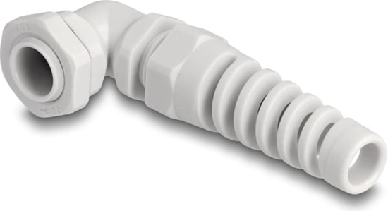 Picture of Delock Cable Gland with strain relief 90° angled PG9 grey
