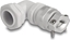 Picture of Delock Cable Gland with strain relief and bending protection 90° angled PG13,5 grey