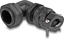 Picture of Delock Cable Gland with strain relief and bending protection 90° angled PG16 black