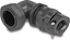 Picture of Delock Cable Gland with strain relief and bending protection 90° angled PG21 black