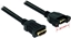 Picture of Delock Cable HDMI-A female > HDMI-A female panel-mount 4K 30 Hz 0.25 m