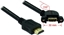 Picture of Delock Cable HDMI-A male > HDMI-A female panel-mount 110° angled 4K 30 Hz 1 m