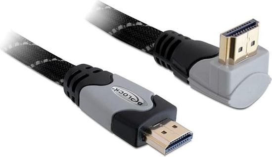 Picture of Delock Cable High Speed HDMI with Ethernet – HDMI A male > HDMI A male angled 4K 3 m