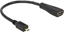 Picture of Delock Cable High Speed HDMI with Ethernet - HDMI Micro-D male > HDMI-A female 23 cm