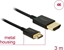 Picture of Delock Cable High Speed HDMI with Ethernet - HDMI-A male > HDMI Mini-C male 3D 4K 3 m Active Slim High Quality