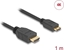 Attēls no Delock Cable High Speed HDMI with Ethernet - HDMI-A male > HDMI Mini-C male 4K 1 m Slim