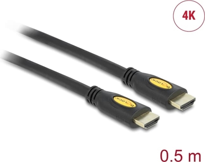 Picture of Delock Cable High Speed HDMI with Ethernet - HDMI-A male > HDMI-A male 4K 0.5 m