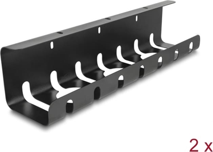 Picture of Delock Cable holder for under-table mounting black 2 pcs set