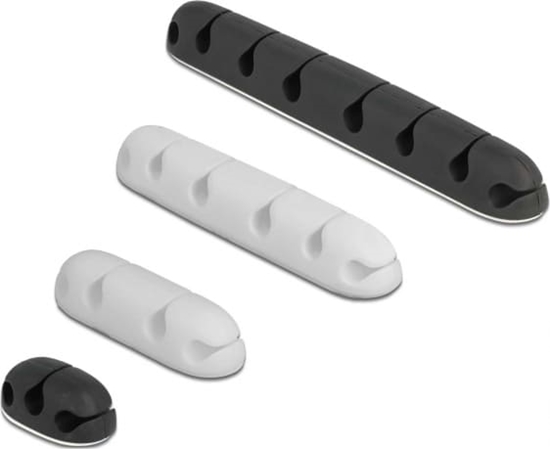 Picture of Delock Cable holder self-adhesive combo set 4 pieces black / white