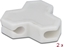 Attēls no Delock Cable holder self-adhesive with 3 feed-throughs (1 x flat cable and 2 x round cable) 2 pieces white