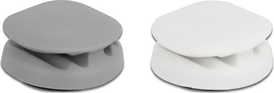 Picture of Delock Cable Holder self-adhesive with 4 feed-throughs Set 2 pieces