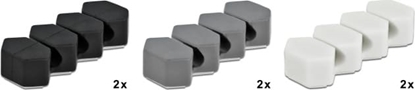 Picture of Delock Cable Holder with 3 feed-throughs honeycomb Set 6 pieces